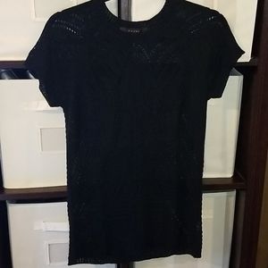 Fever Black Short Sleeve Sweater